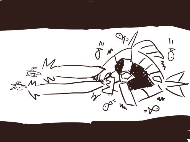 二人でピラニア